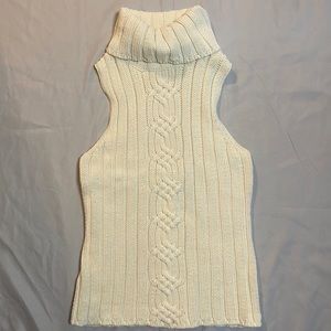 Sleeveless turtleneck sweater